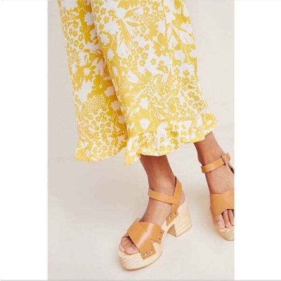 Faithfull The Brand Kasbah Jumpsuit Yellow and White Floral | Size 4 - Picture 8 of 12